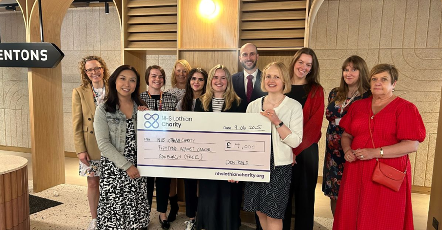 Dentons Raises £14,000 in Support of Cancer Patients Through Inspiring Partnership